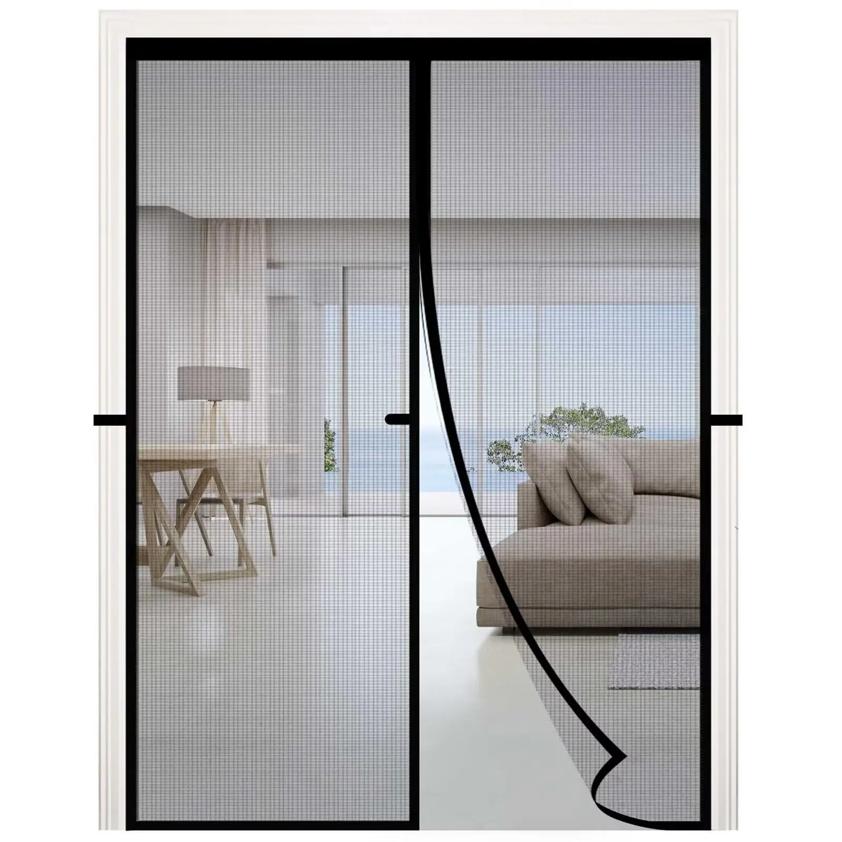 Magnetic Screen Door, Hands Free Mesh Curtain Keeps Bugs and Mosquitos Out, Automatic Magnet Closure, Heavy Duty Patio Sliding Dog Doors Cover, Window Screen Protector
