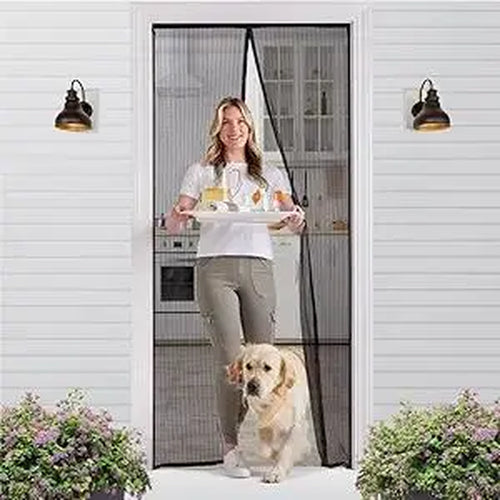 Magnetic Screen Door, Hands Free Mesh Curtain Keeps Bugs and Mosquitos Out, Automatic Magnet Closure, Heavy Duty Patio Sliding Dog Doors Cover, Window Screen Protector