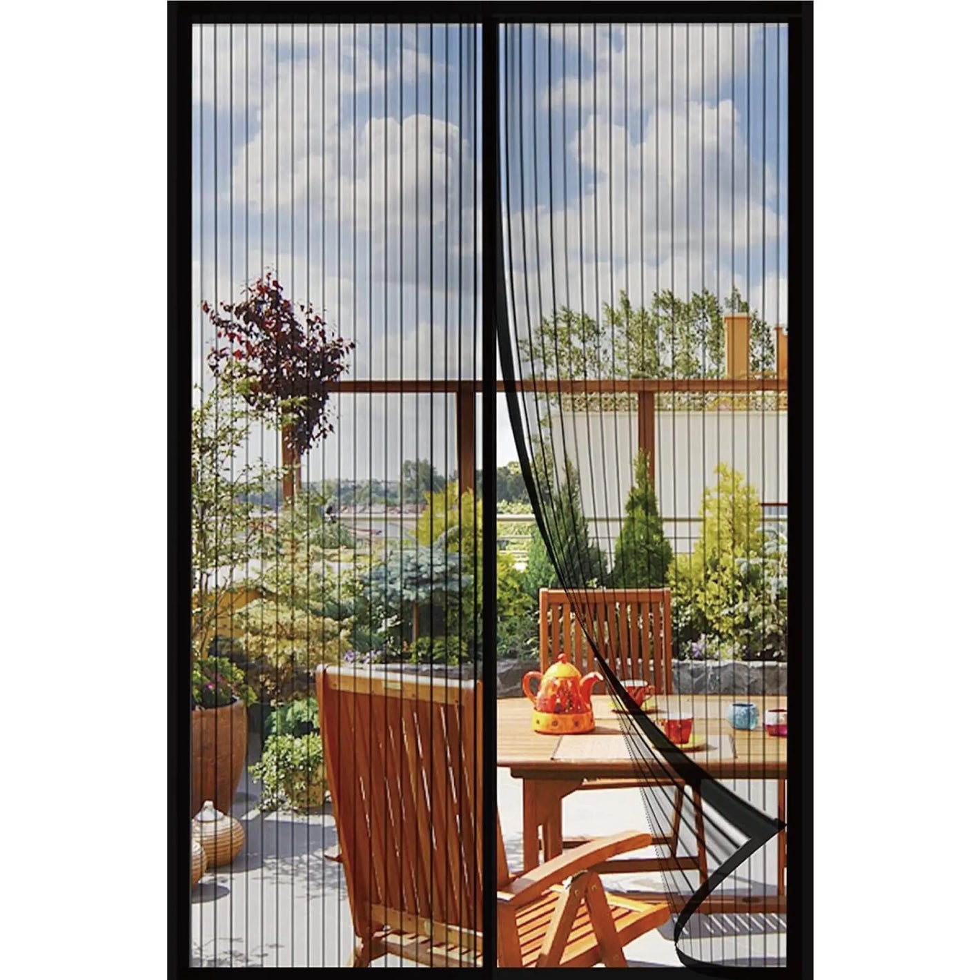 Magnetic Screen Door, Hands Free Mesh Curtain Keeps Bugs and Mosquitos Out, Automatic Magnet Closure, Heavy Duty Patio Sliding Dog Doors Cover, Window Screen Protector